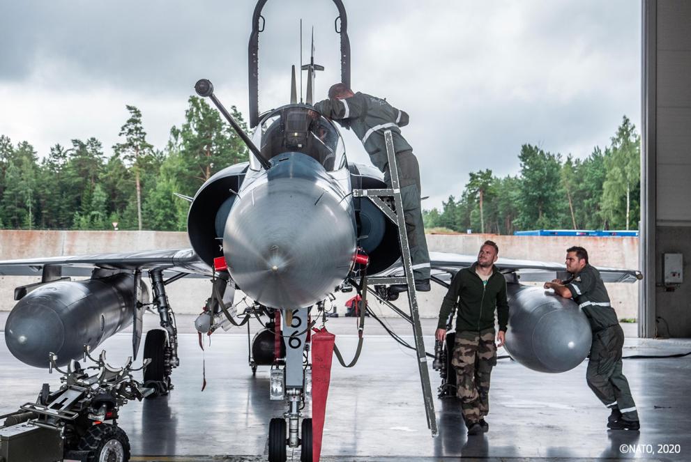 European military forces participating in military exercises